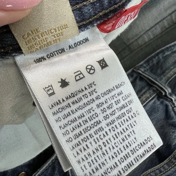 Diesel Jeans Men 32 X 30 Zantiny Bootcut Medium Wash Y2K CL - Picture 10 of 11